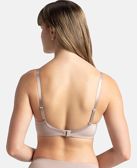 Jockey 1816 Women’s Wirefree Padded Microfiber T-Shirt Bra – Full Coverage Lace Multiway with Adjustable Straps